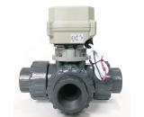 True Uion 3 Way Electric Ball Valve UPVC with 15Nm Actuator