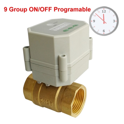BRASS timing electric valve, 220V electric motor control 24 hour clock time setting timing control valve