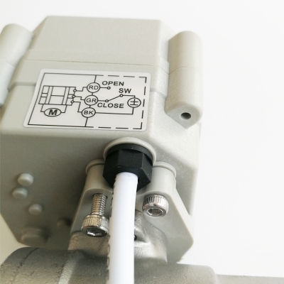 Electric Ball Valve Stainless Steel with Manual override and position Indicator