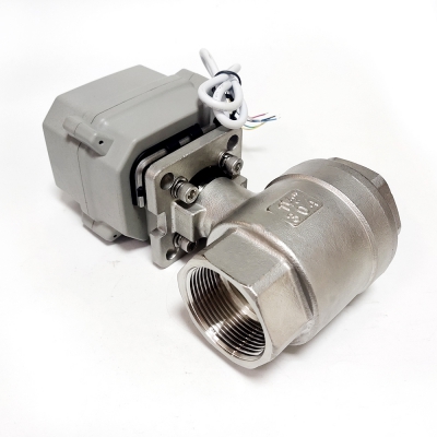 Stainless Steel 2 Way Electric Ball Valve with 15Nm Actuator