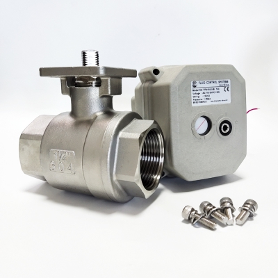Stainless Steel Proportional Valve 2 Way with 15Nm Actuator