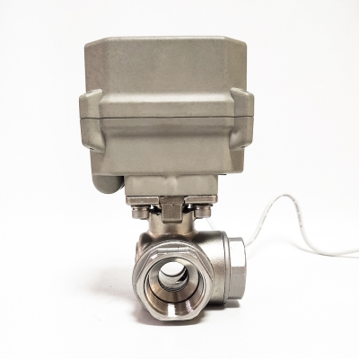 Stainless Steel 3 Way Electric Ball Valve with 15Nm Actuator